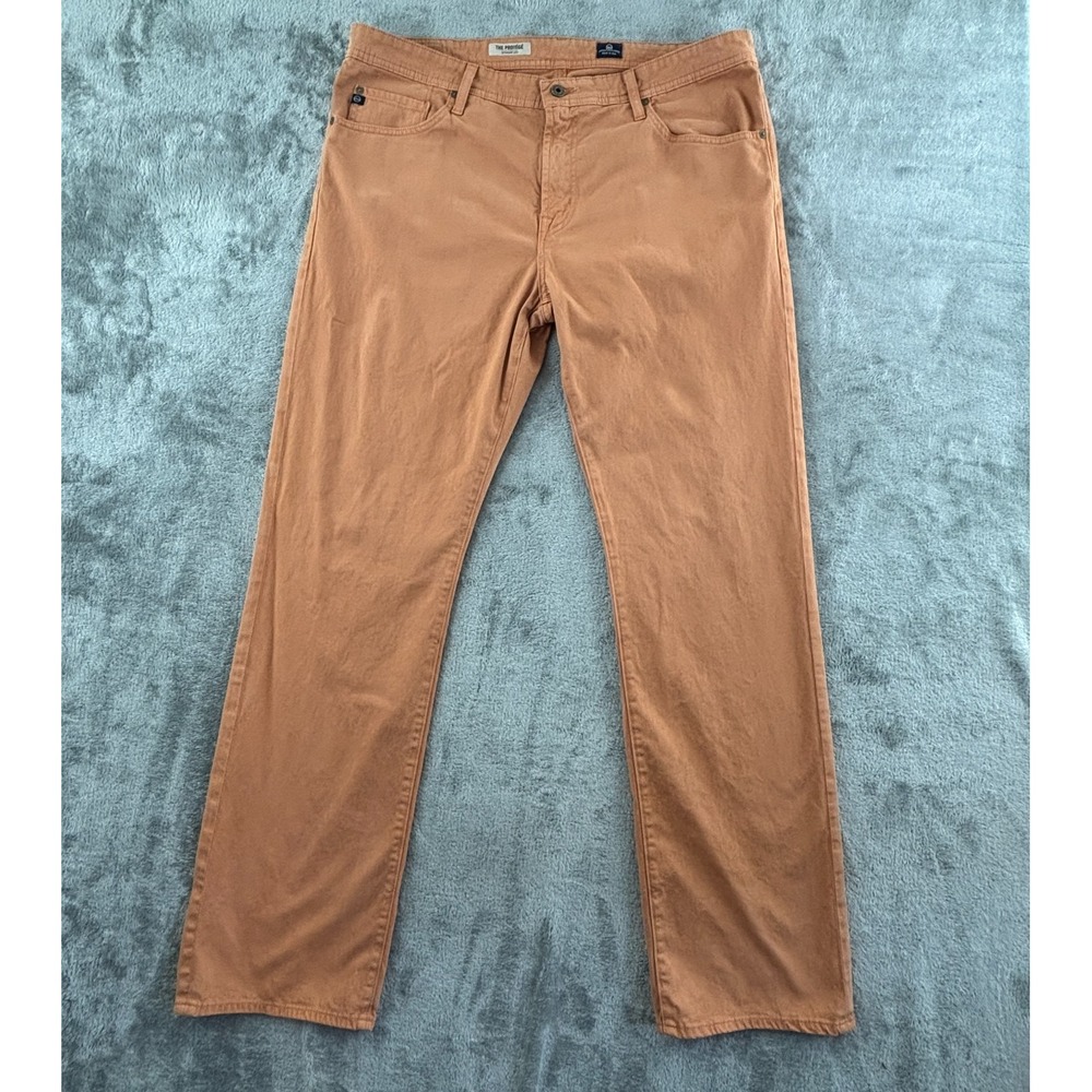 AG‎ Adriano Goldschmied Protege Straight Leg Pants Mens 38x34 Orange Classic Fit